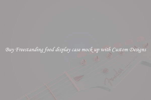 Buy Freestanding food display case mock up with Custom Designs