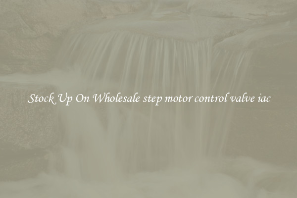 Stock Up On Wholesale step motor control valve iac