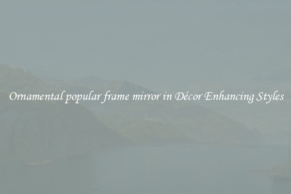 Ornamental popular frame mirror in Décor Enhancing Styles