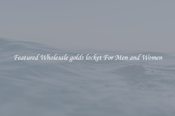 Featured Wholesale golds locket For Men and Women