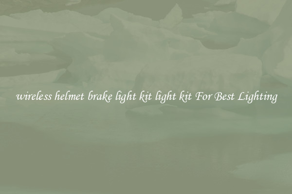 wireless helmet brake light kit light kit For Best Lighting