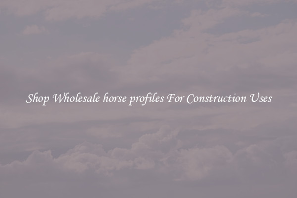 Shop Wholesale horse profiles For Construction Uses