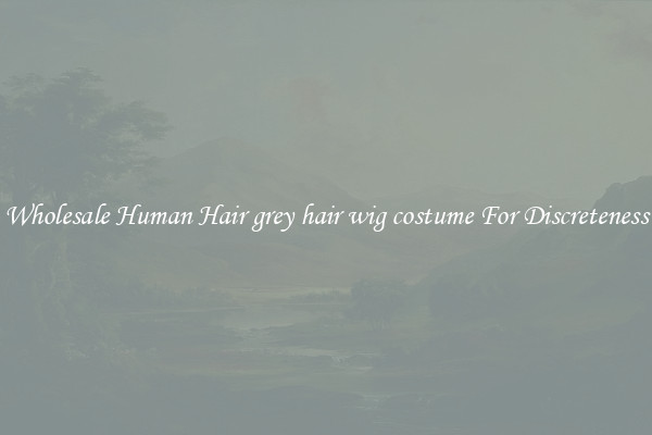 Wholesale Human Hair grey hair wig costume For Discreteness