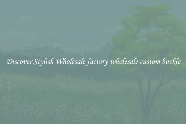 Discover Stylish Wholesale factory wholesale custom buckle