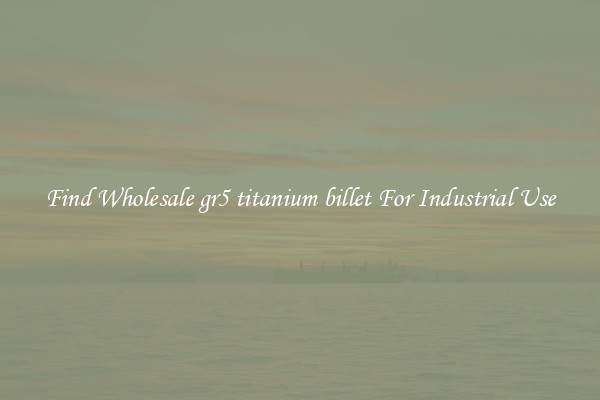 Find Wholesale gr5 titanium billet For Industrial Use