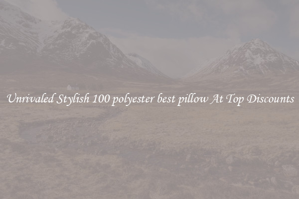 Unrivaled Stylish 100 polyester best pillow At Top Discounts