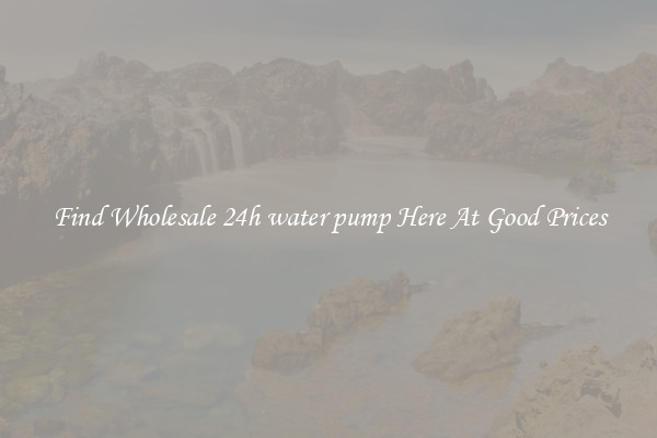 Find Wholesale 24h water pump Here At Good Prices