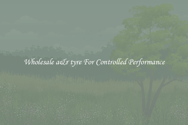 Wholesale a&r tyre For Controlled Performance