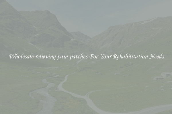 Wholesale relieving pain patches For Your Rehabilitation Needs